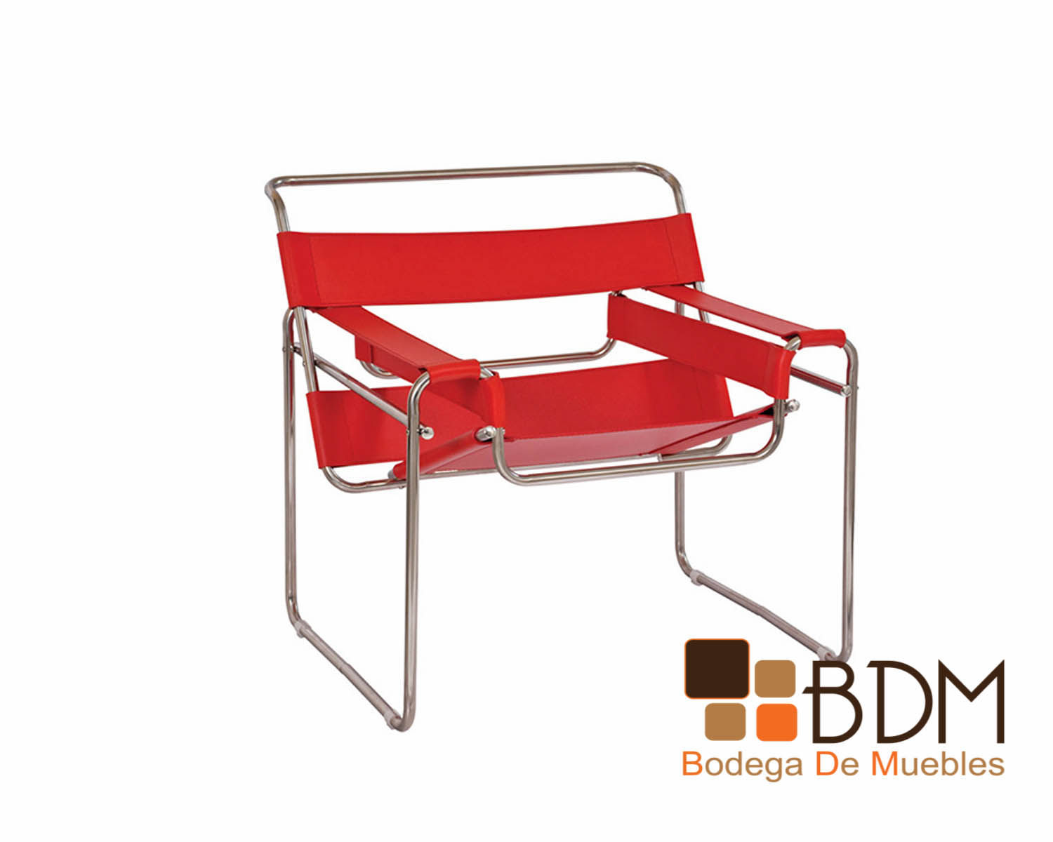 silla exterior piel roja