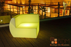 Sillón lounge iluminado