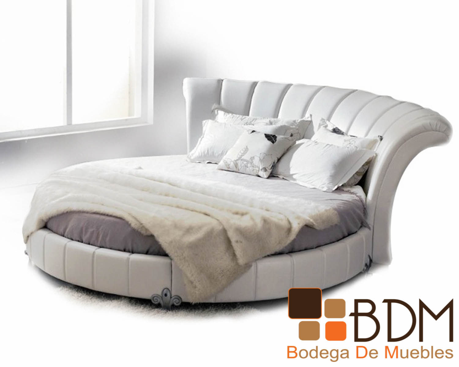 Cama Redonda Color Blanco