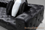 sofa esquinero elegante capitoneado de piel