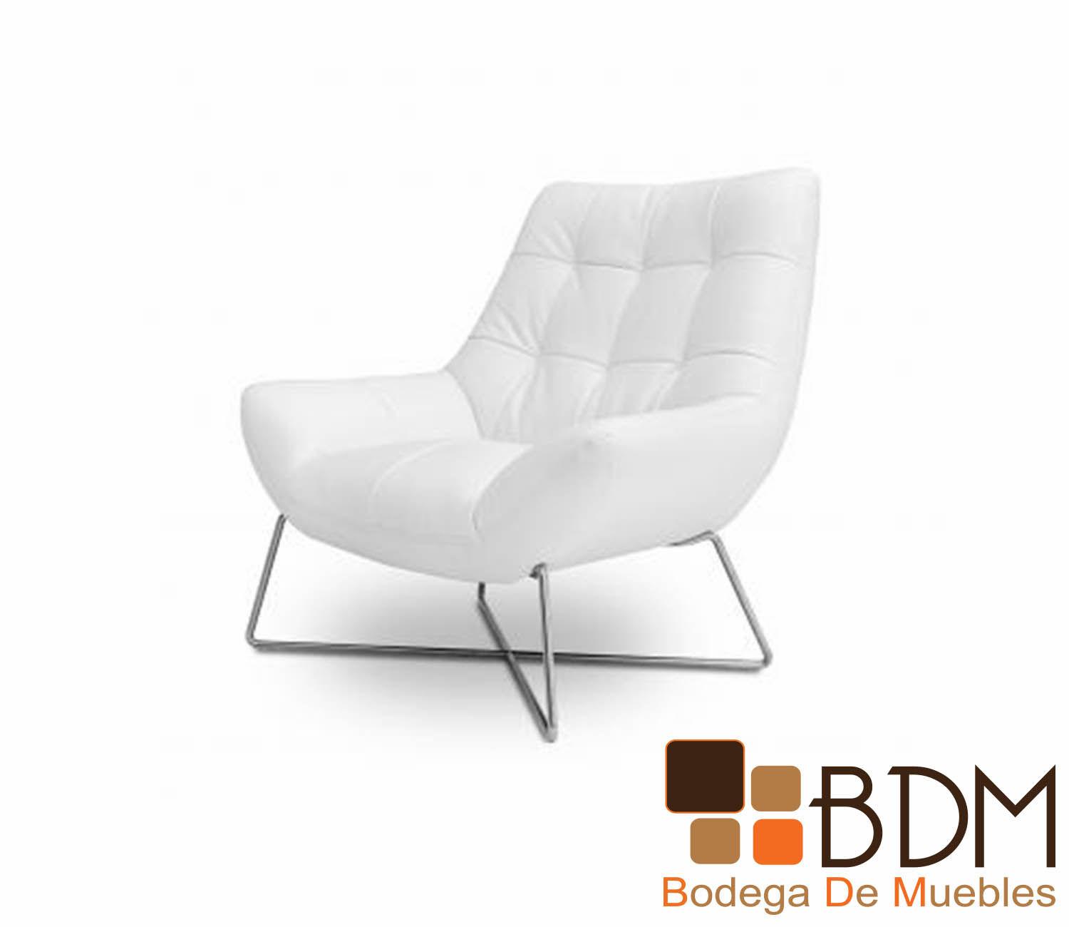 Sillón de salón Bon color gris oscuro White Label - 80cm