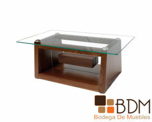 Mesa de centro de madera y cristal