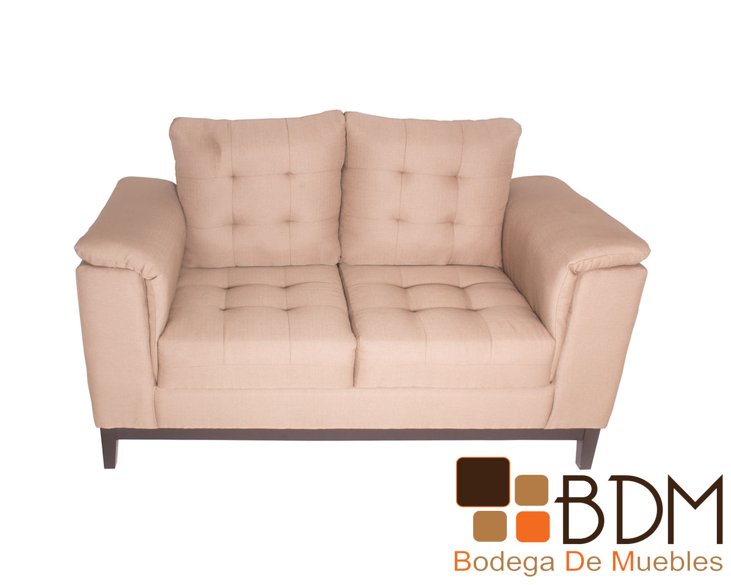 Love seat moderno tapizado en tela