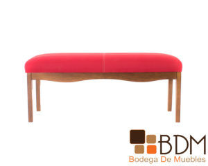 Banca moderna elegante de madera color rojo