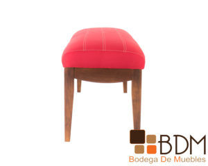 Banca moderna elegante de madera color rojo