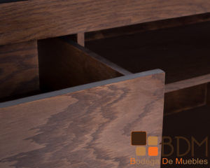 Barra de madera mdf con luz led color