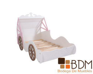 Cama infantil de madera estilo carroza cenicienta