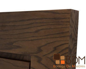 Cabecera King Size de madera color nogal