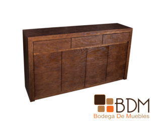 Buffetero en madera MDF enchapado encino nogal