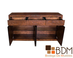 Buffetero en madera MDF enchapado encino nogal