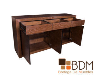 Buffetero en madera MDF enchapado encino nogal