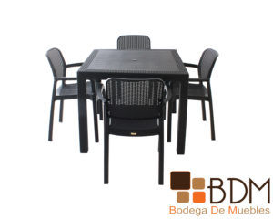 Set de comedor para exterior imitacion rattan