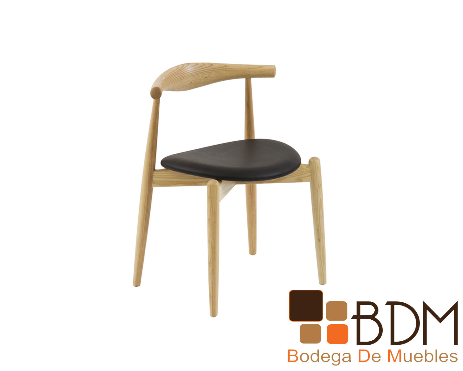 Silla ocasional de madera con asiento acolchonado