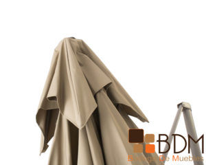 Sombrilla grande para exterior color beige