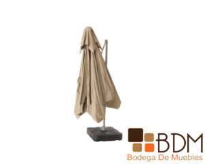 Sombrilla grande para exterior color beige