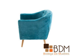 Sillon individual con patas de madera color natural