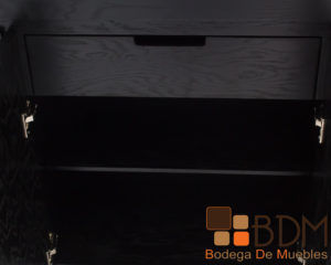 Bufetero color negro moderno con cajon en mdf