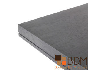 Mesa para comedor en mdf enchapado de encino color gris