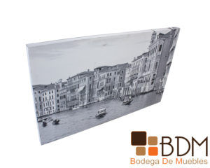 Cuadro decorativo estilo clasico en blanco y negro imagen venecia