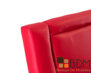 Base king size con respaldo en color rojo para habitaciones