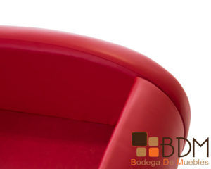 Base king size con respaldo en color rojo para habitaciones