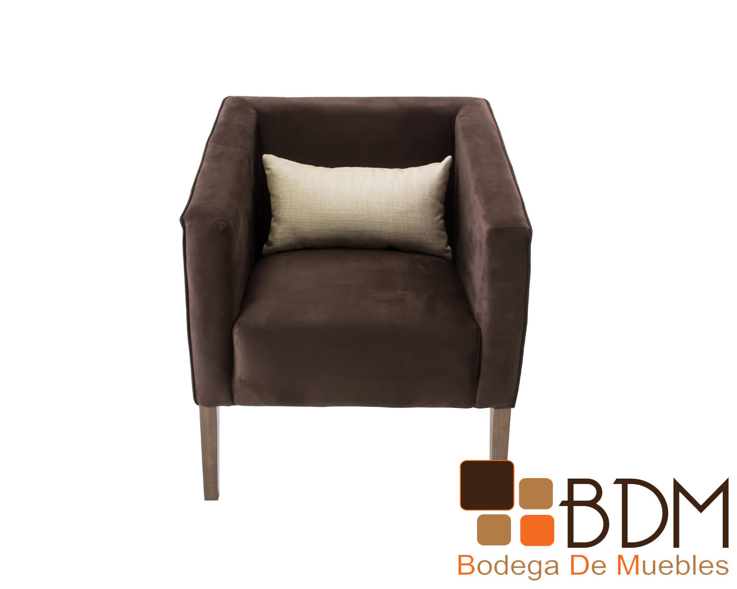 Sillon individual moderno de madera tapizado - Bodega de muebles