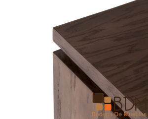 Mesa lateral en madera MDF enchapado encino