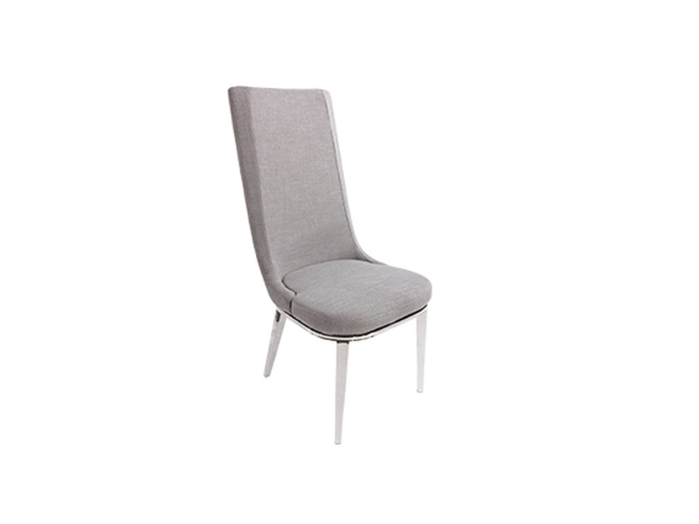 Silla gris velvet para comedor ocasional