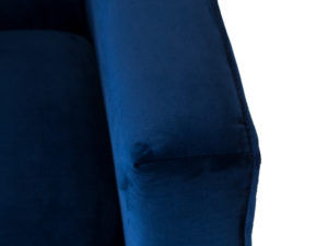 Sillon ocasional azul para sala individual en madera de poplar