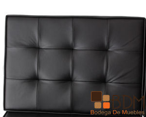 Love seat moderno en color negro con sillones individuales