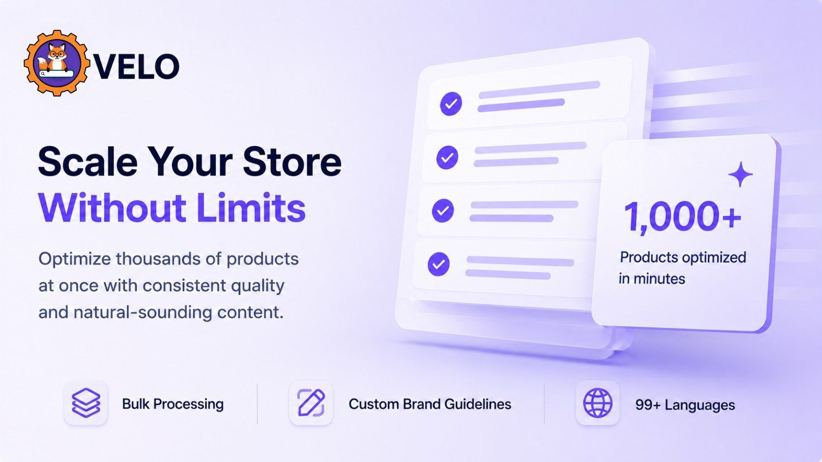 Scale your store with Velo