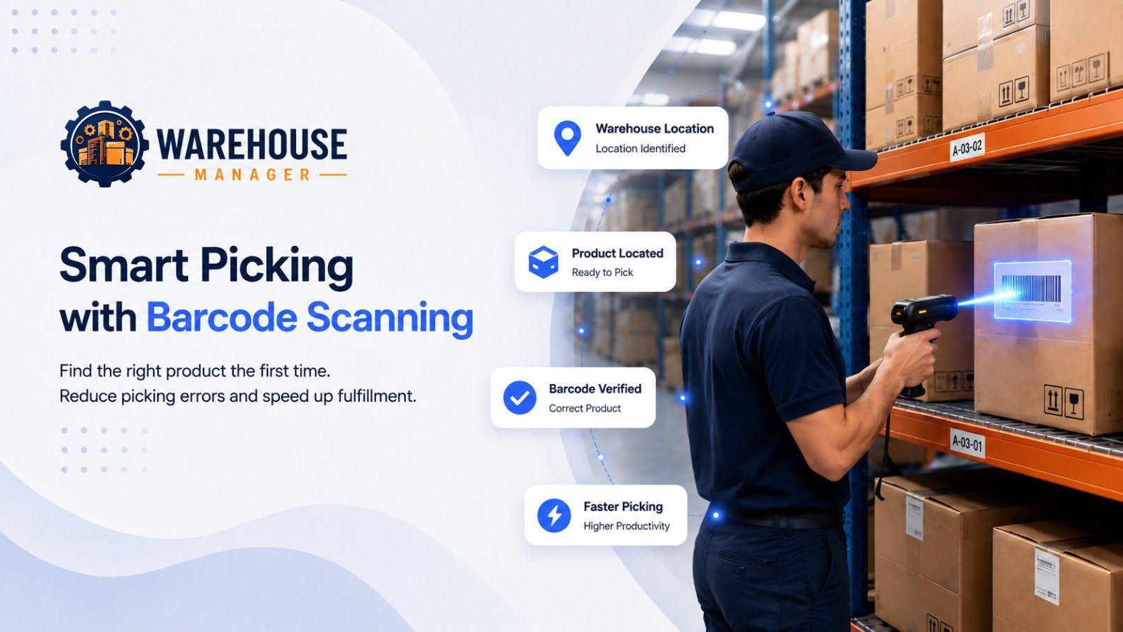 Warehouse Manager — Smart Picking with Barcode Scanning