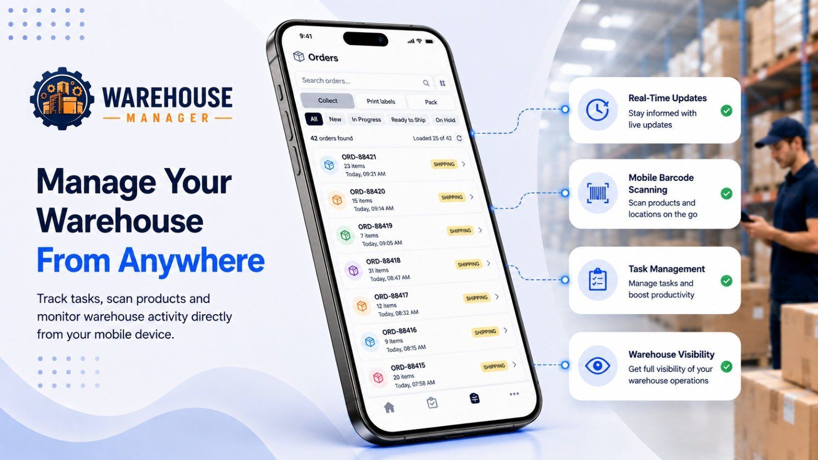 Warehouse Manager — Manage From Anywhere