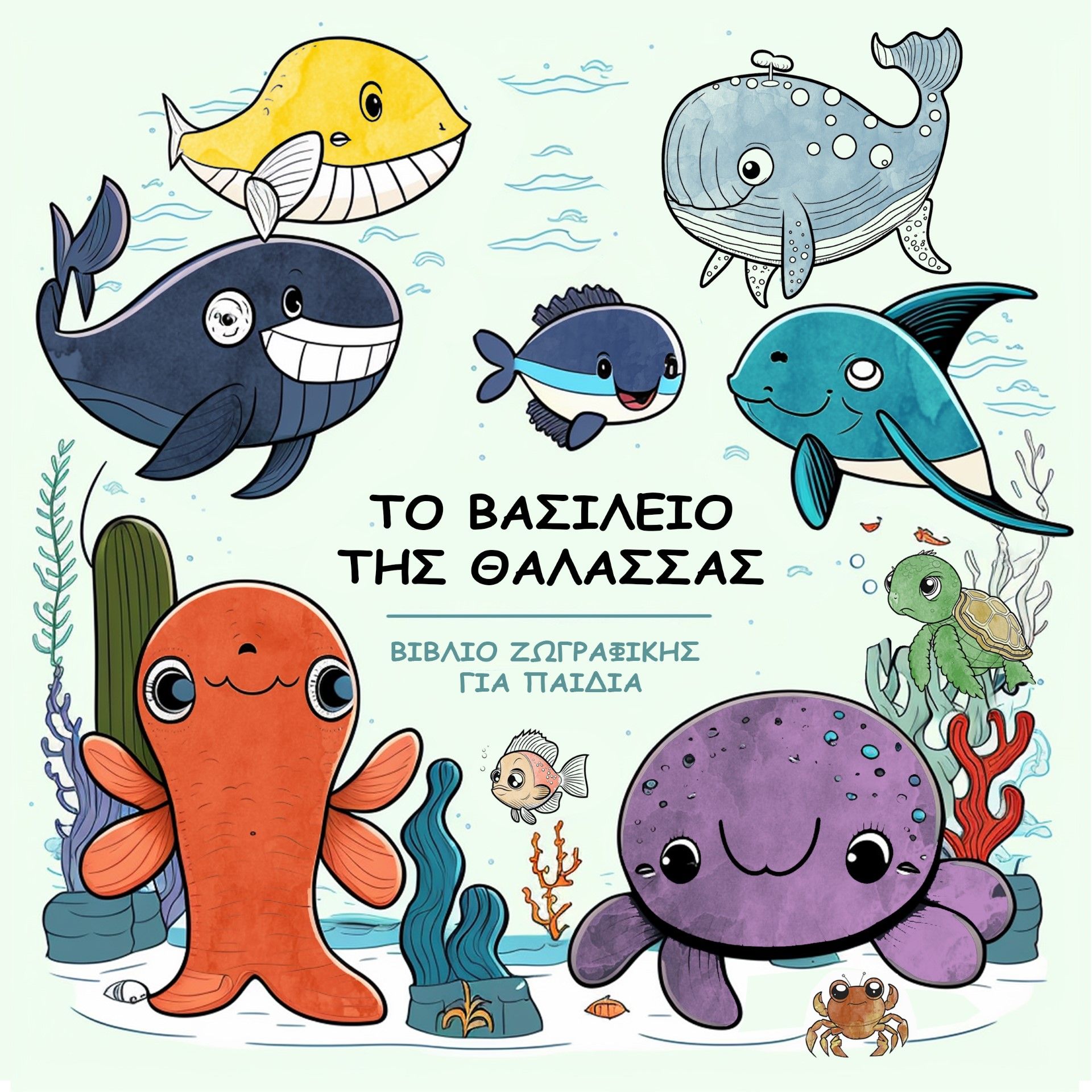 Το βασίλειο της θάλασσας, Βιβλίο ζωγραφικής για παιδιά, Μαυρονικόλας, Ανάργυρος, Ιδιωτική Έκδοση, 2023