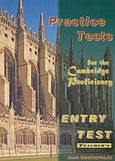 Practice Tests for the Cambridge Proficiency, Entry Test: Teacher's, Μπουκουβάλας, Γιάννης, Litera - John Boukouvalas, 2002