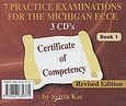 7 Practice Examinations for the Michigan ECCE, Certificate of Competency: Book 1: 3 Cd's, Καρούμπαλη, Σύλβια - Βασιλική, Sylvia Kar Publications, 2004