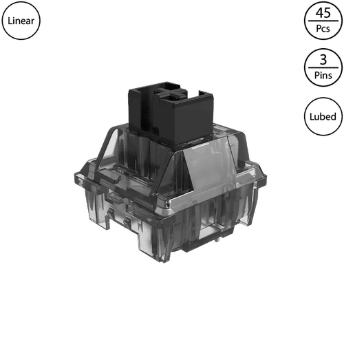 Akko CS Jelly Black (Lubed, 45 pcs)