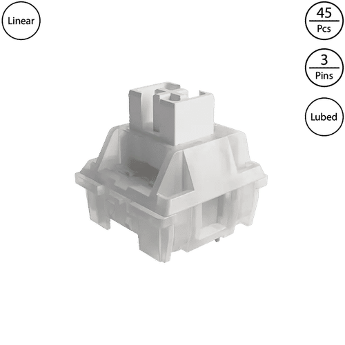 Akko CS Jelly White (Lubed, 45 pcs)