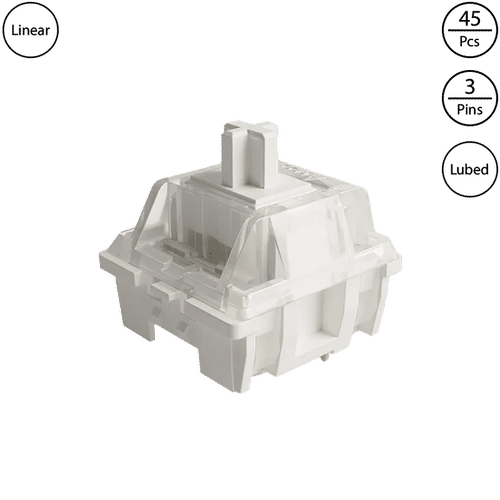 Akko Gateron White (Lubed, 45 pcs)