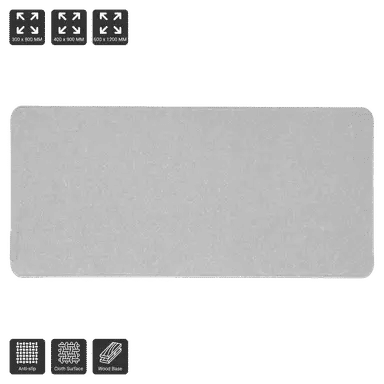Alpha Solid - Premium Deskmat Light Gray