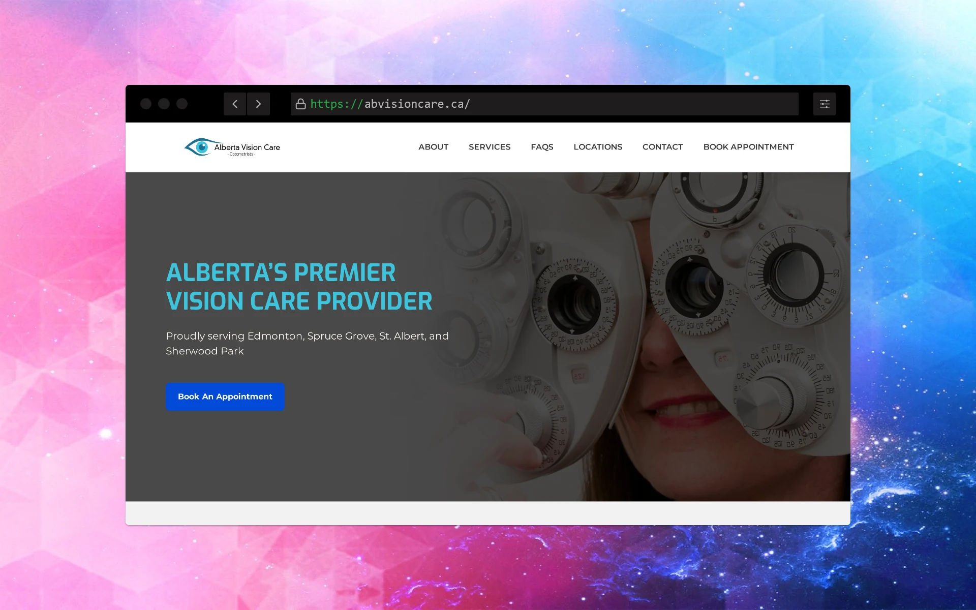 Alberta Vision Care - J.A Web Design