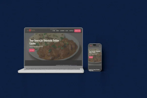 Custom website design mockup