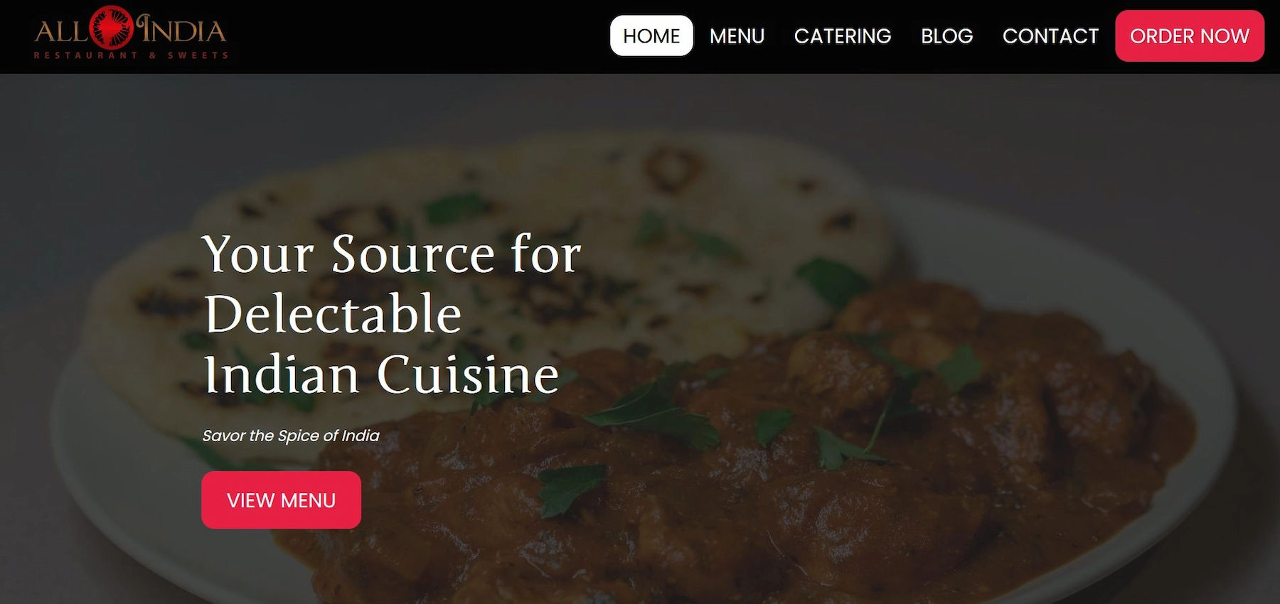 All India Restaurant New Website