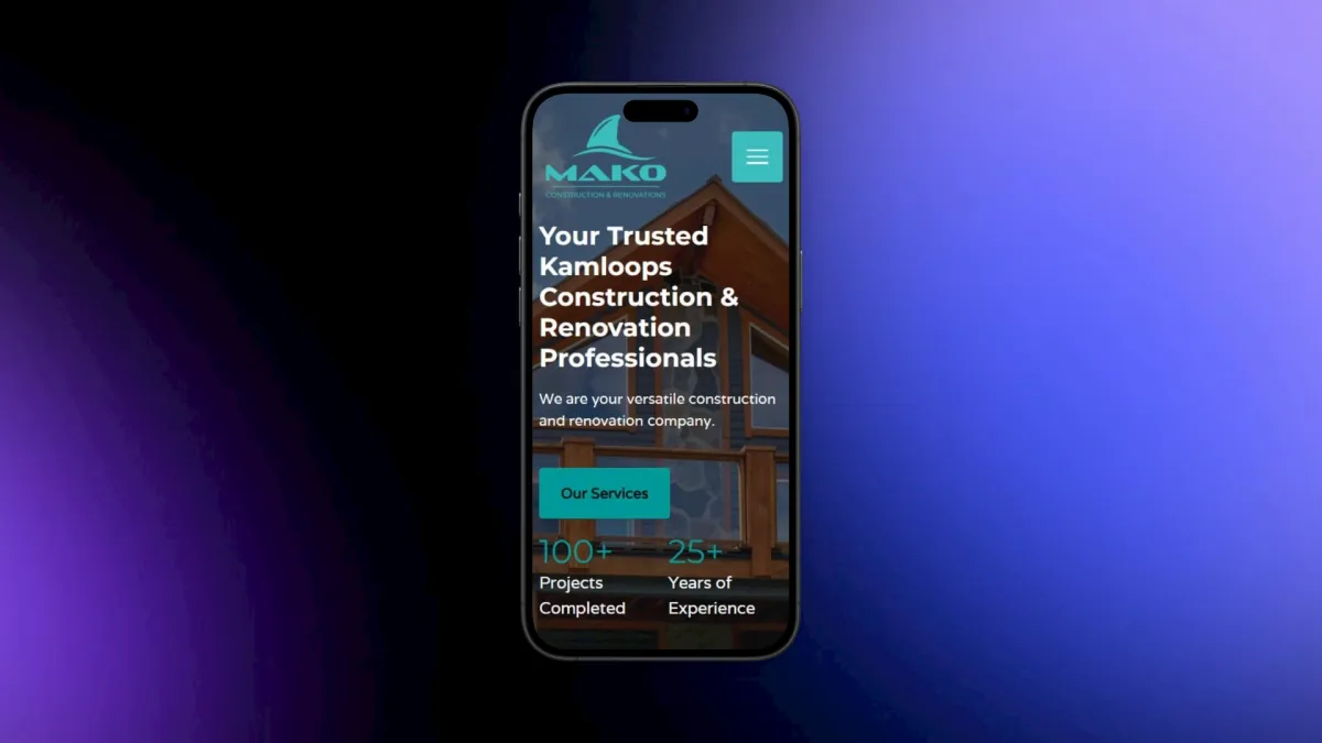 Mobile version of client's website