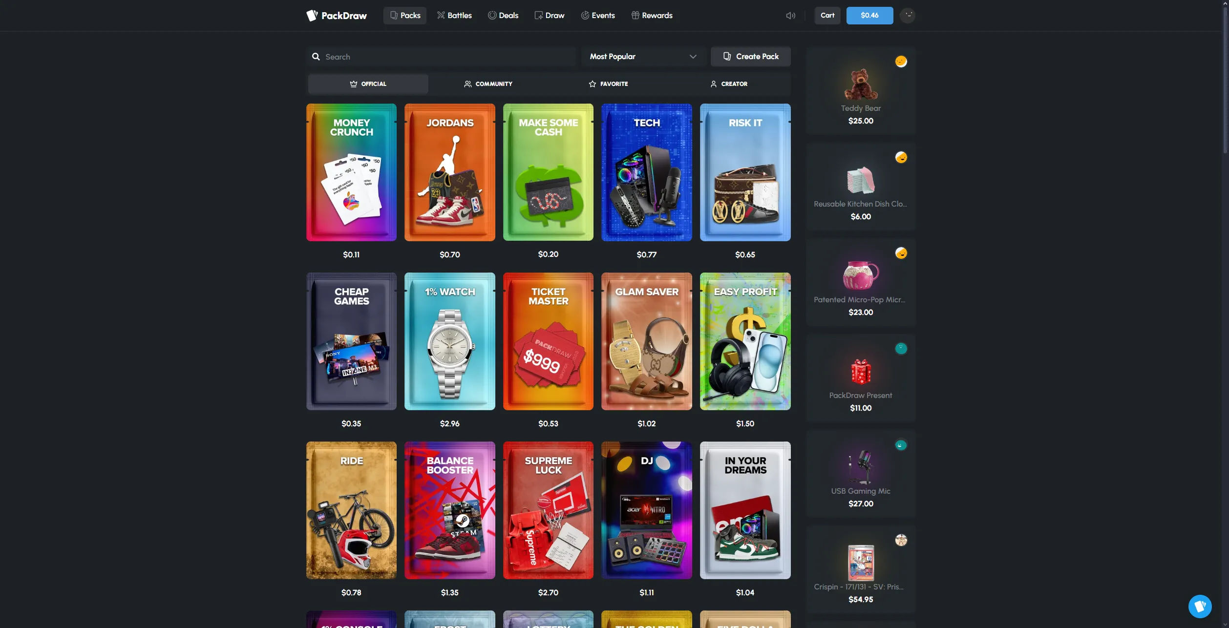 PackDraw - Bonus Section
