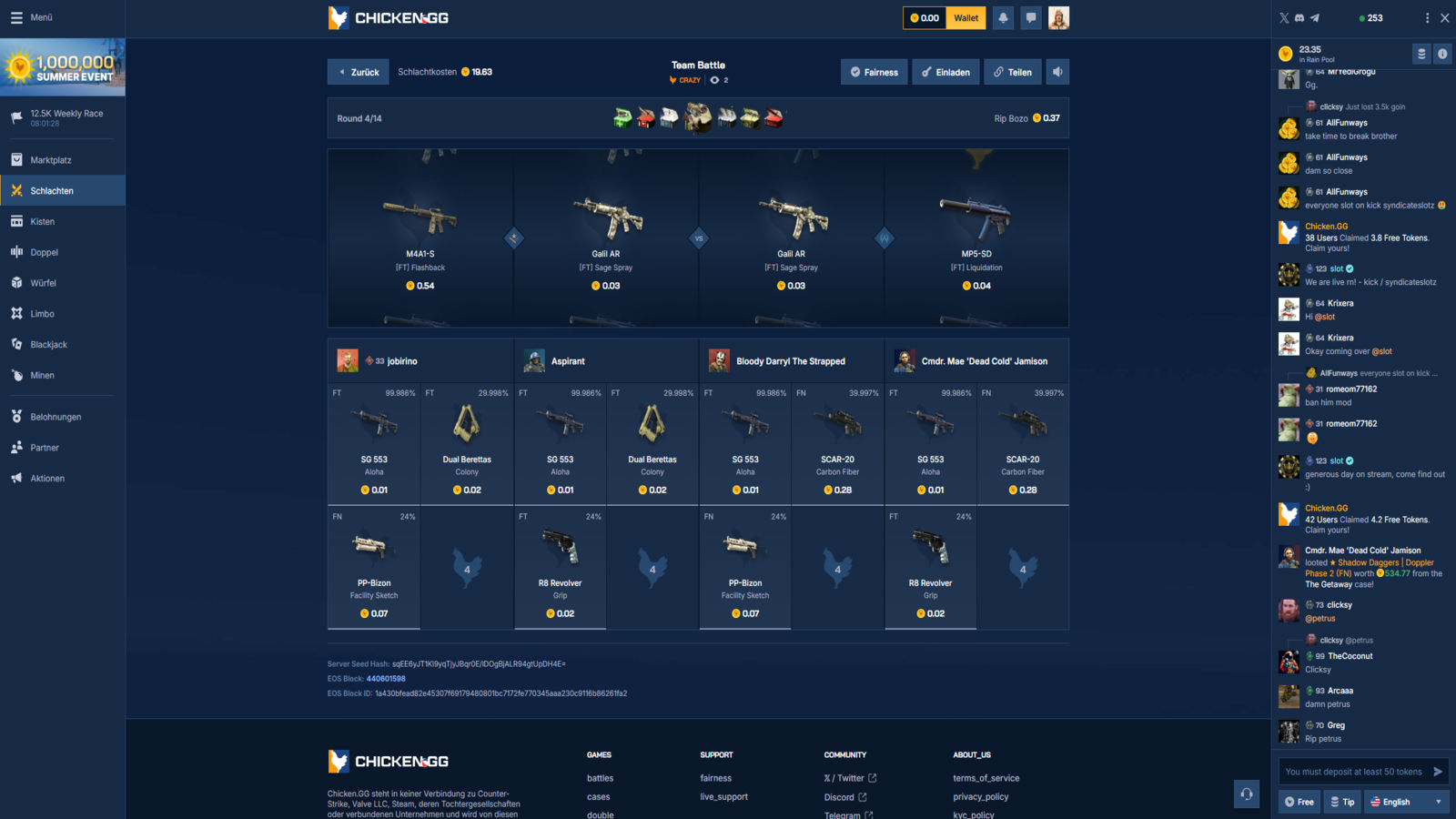 Chicken.gg - Platform Interface
