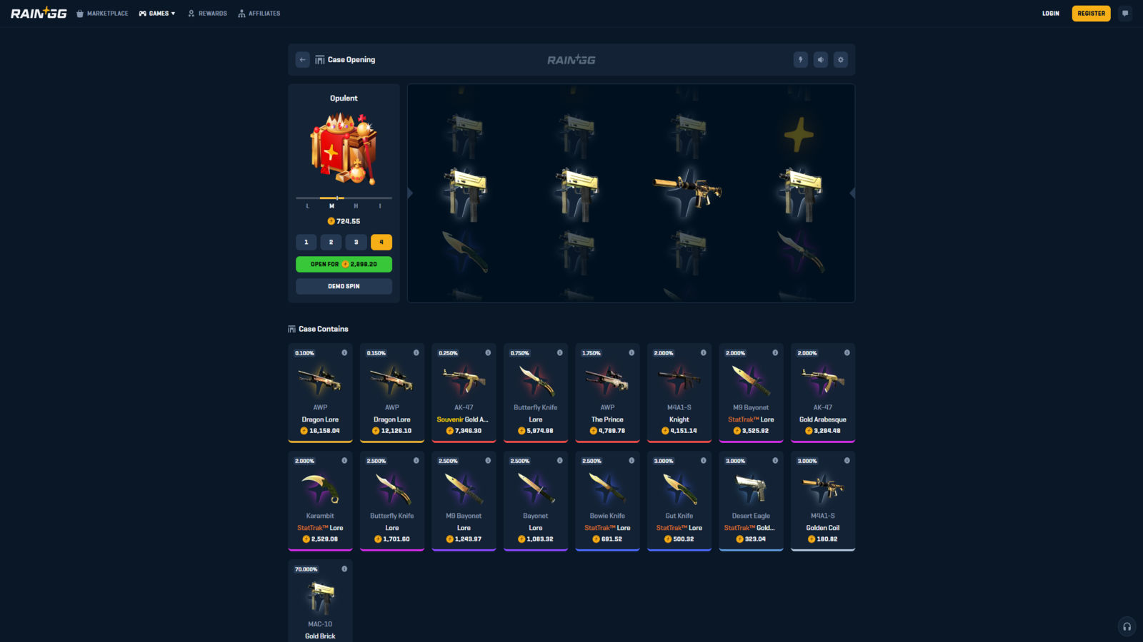 Rain.gg - Platform Interface