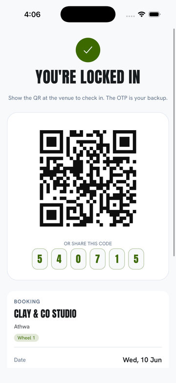 Boxx booking confirmed — QR check-in