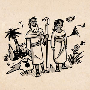 Illustration of Abraham and Sarah