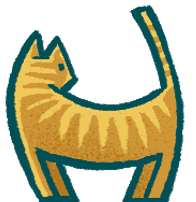 Illustration of an orange cat